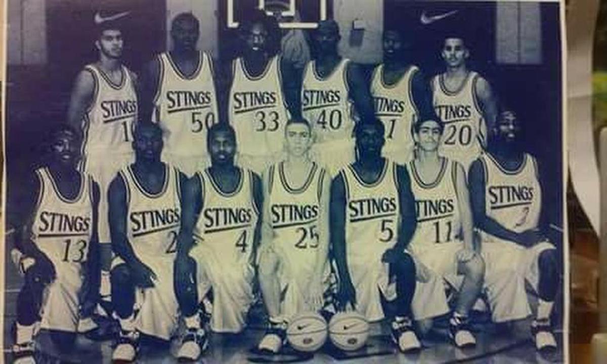 The Miami High State Championship team from 1997-98. Udonis Haslem (50), Steve Blake (25) and Michael R. Oliva (11) are pictured here.