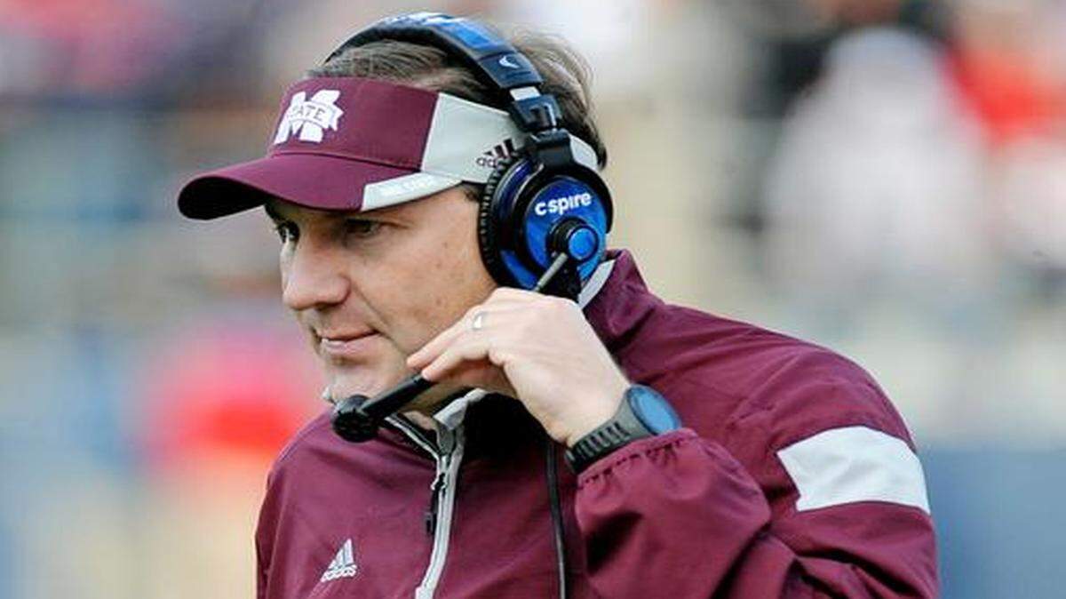 
Mississippi State head coach Dan Mullen paces the sidelines during the first half of an NCAA college football game against Mississippi in Oxford, Miss., Saturday, Nov. 29, 2014. No. 18 Mississippi won 31-17.
