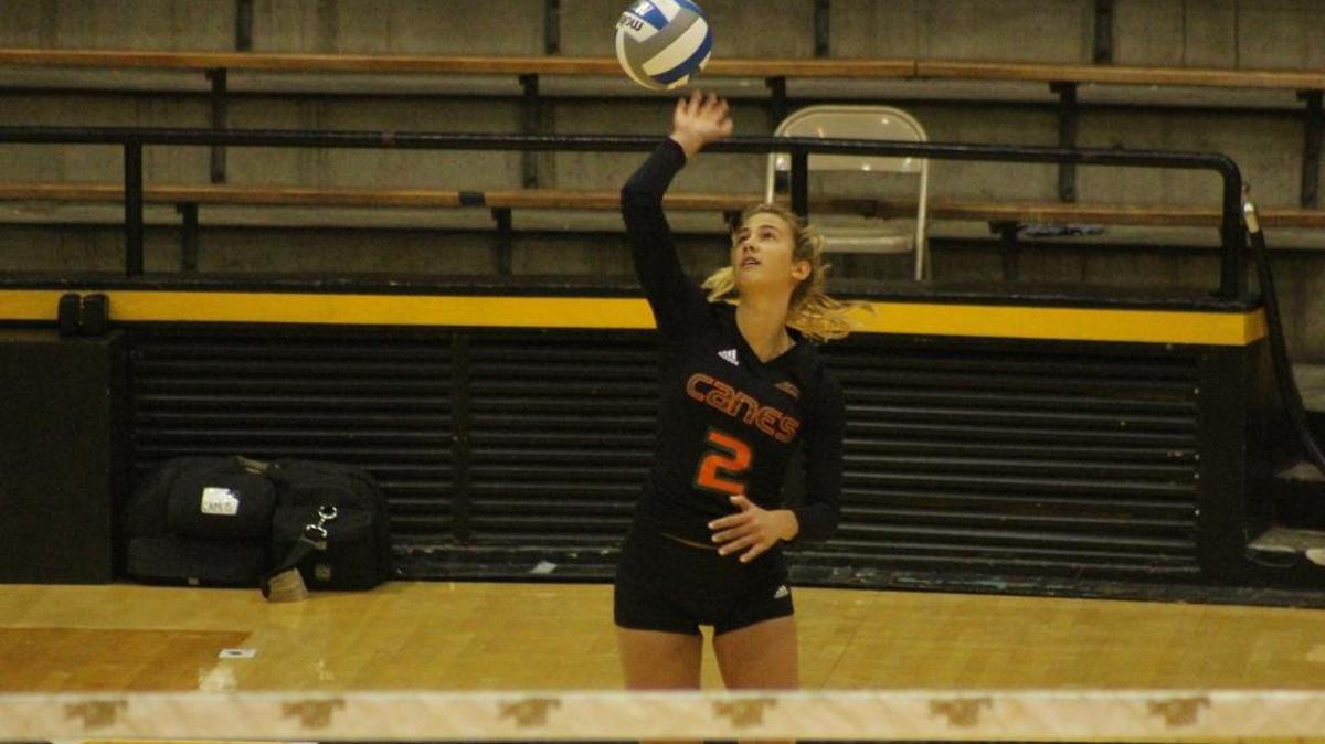 Sylvia Hernandez made the all-tournament team twice in University of Miami’s first two weeks of this season, and her enthusiasm every time she digs out an opponent’s blistering shot has been infectious.