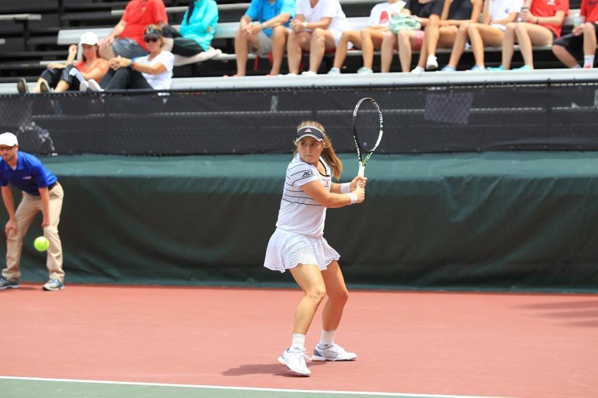 University of Miami junior Estela Perez-Somarriba of Spain, the nation’s top-ranked tennis player, leads the Hurricanes into their 24th consecutive NCAA Tournament this weekend in Stillwater, Okla.