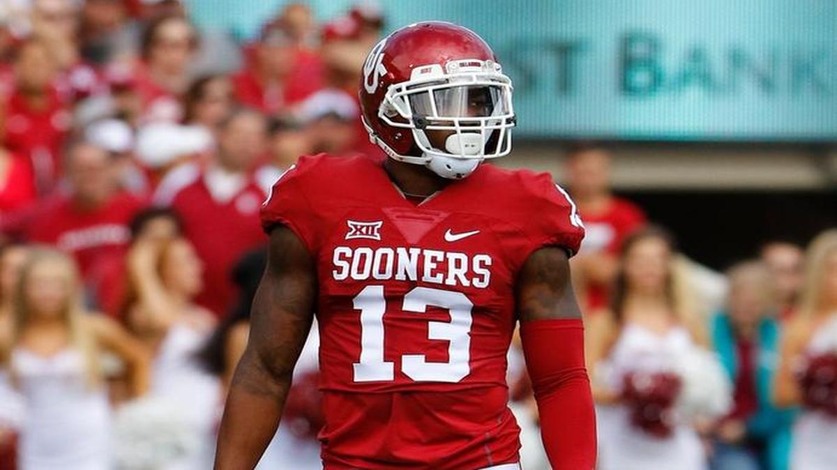Oklahoma safety Ahmad Thomas (13) during the first half of an NCAA college football game against Tulsa in Norman, Okla., Saturday, Sept. 19, 2015.