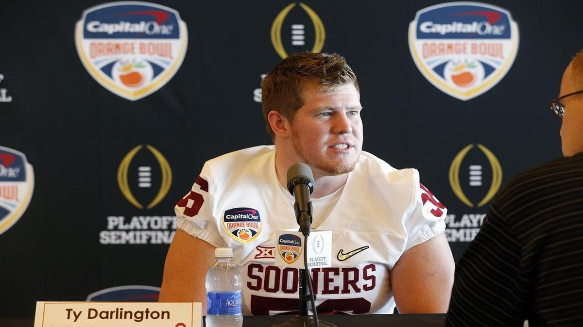 Sooners starting center Ty Darlington of Apopka recently became the 15th graduate of Oklahoma in his family.