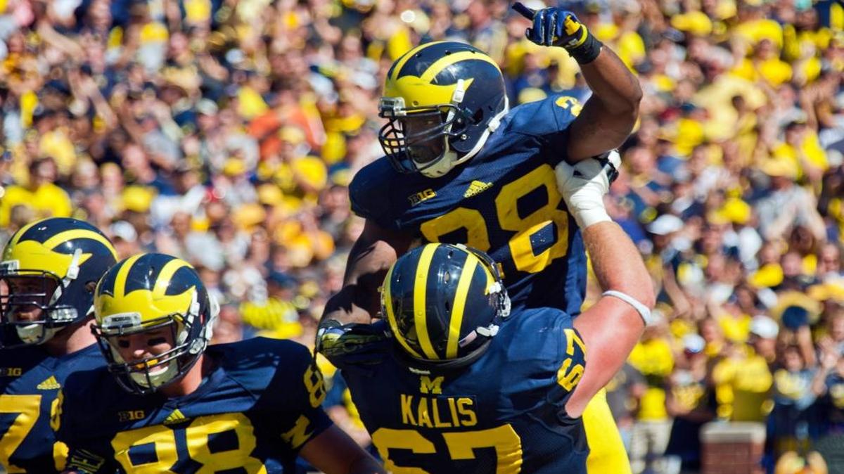 Michigan lineman Kyle Kalis, 67, a four-star recruit in 2012 who committed to Ohio State out of high school only to switch to Michigan when coach Jim Tressel was essentially run out of Columbus, is not one to back down.