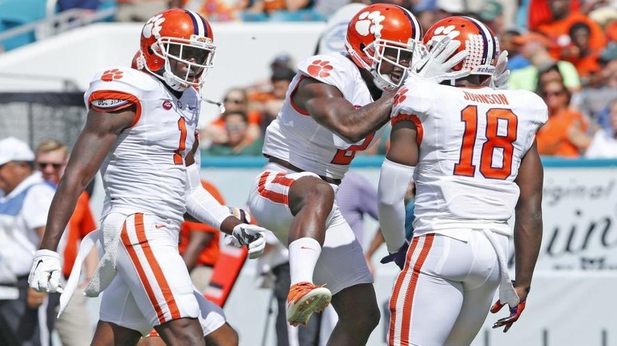 Clemson, which crushed the Miami Hurricanes 58-0 on Oct. 24, 2015, sits atop the first College Football Playoff poll.