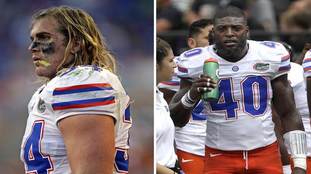 Alex Anzalone, left, and Jarrad Davis have formed a formidable one-two punch for a Florida defense thin with experience and depth at linebacker. This has made linebackers coach Randy Shannon’s job a little bit easier during his second year with the Gators.