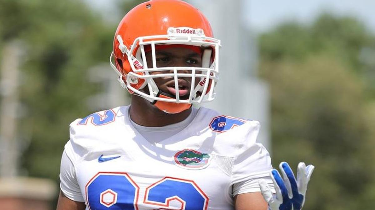 UF defensive lineman Jabari Zuniga, a redshirt freshman, had two sacks in the season opener against UMass.