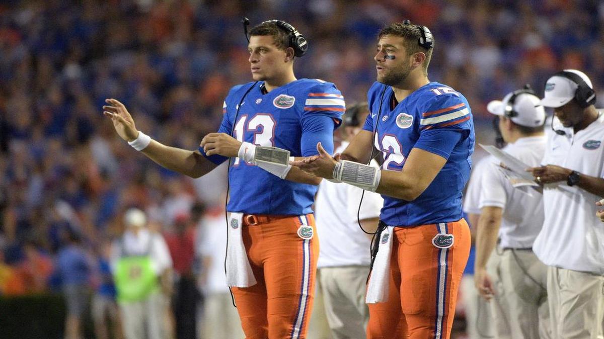 With Austin Appleby, right, out of the picture, it might at last be Feleipe Franks’ time to run the offense in Gainesville.