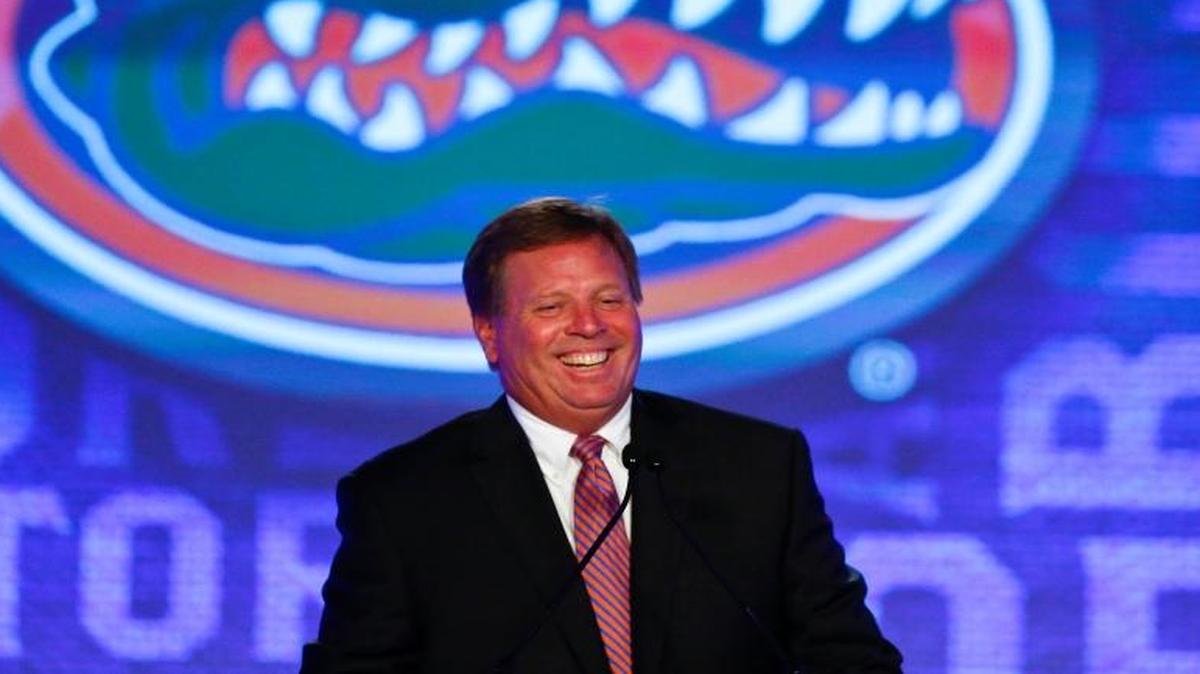 Florida coach Jim McElwain speaks to the media at the Southeastern Conference NCAA college football media days, Mon., July 11, 2016, in Hoover, Ala.