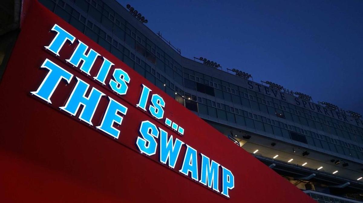 The University of Florida has added plenty of neon light to their iconic signs inside Steve Spurrier-Florida Field at Ben Hill Griffin Stadium in Gainesville.