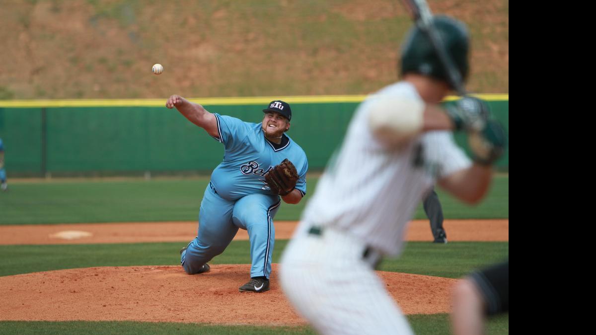 
Ben Ancheff, pitching for his fifth school in five years, recovered enough from Tommy John surgery to start the NAIA championship game for St. Thomas University. 
