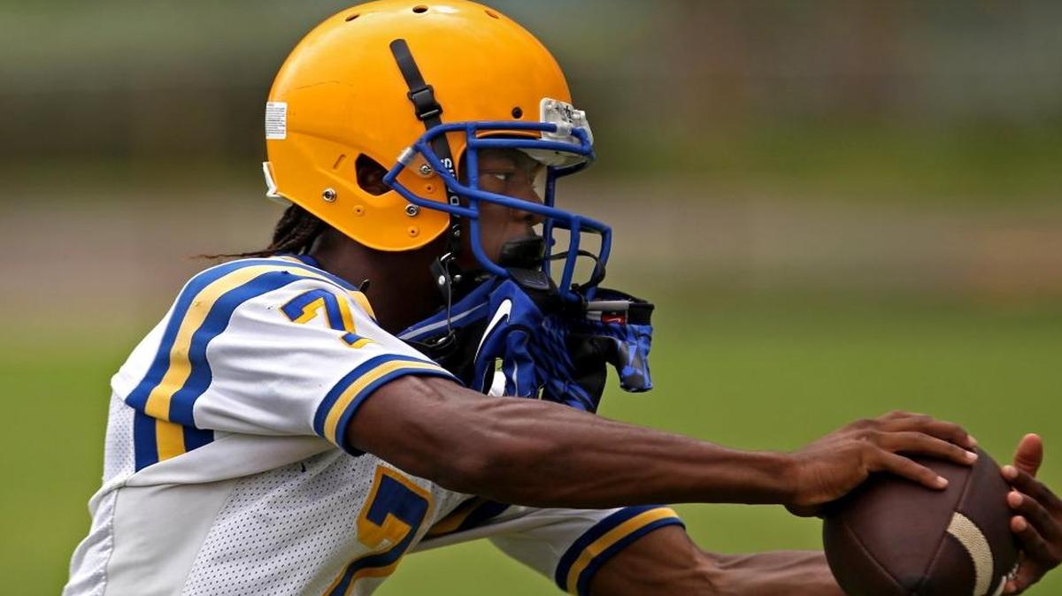 FAMU wide receiver Marcus Williams, seen above during his playing days at Northwestern, will face former teammate and current Hurricanes linebacker Mike Smith on Saturday.