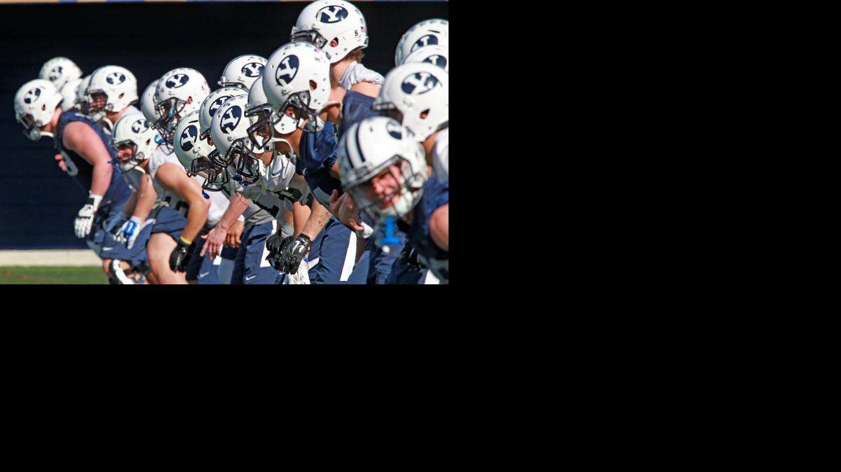 
The Brigham Young University Cougars hold their practice for the Miami Beach Bowl at FIU Ocean Bank Stadium, Dec. 18, 2014. The Cougars will play the Memphis Tigers in the Bowl game at Marlins Park, Dec. 22, 2014.
