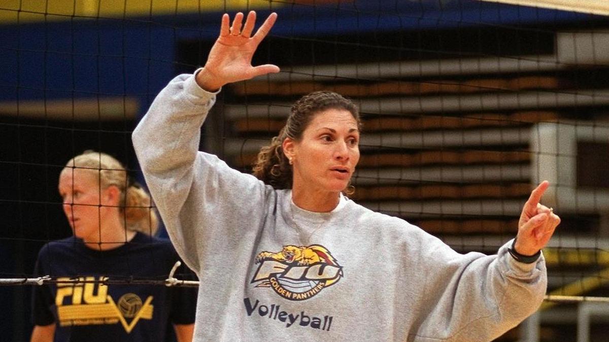 Cookie Stevens is seen in 1999 while she was FIU’s volleyball coach. She is now serving as an assistant at North Carolina State.