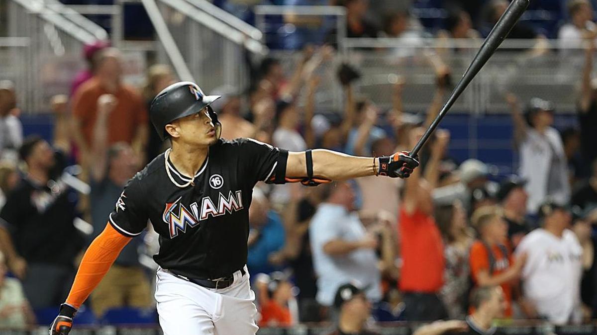 Marlins slugger Giancarlo Stanton is one of three finalists for the NL MVP award.