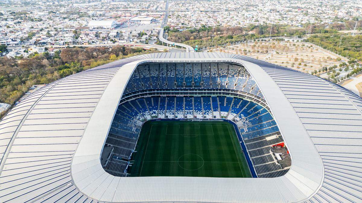 MONTERREY, MEXICO - FEBRUARY 17: Aerial view of Estadio Monterrey also known as BBVA Stadium, one of the venues for the 2026 FIFA World Cup at Monterrey Stadium on February 17, 2026 in Monterrey, Mexico. 