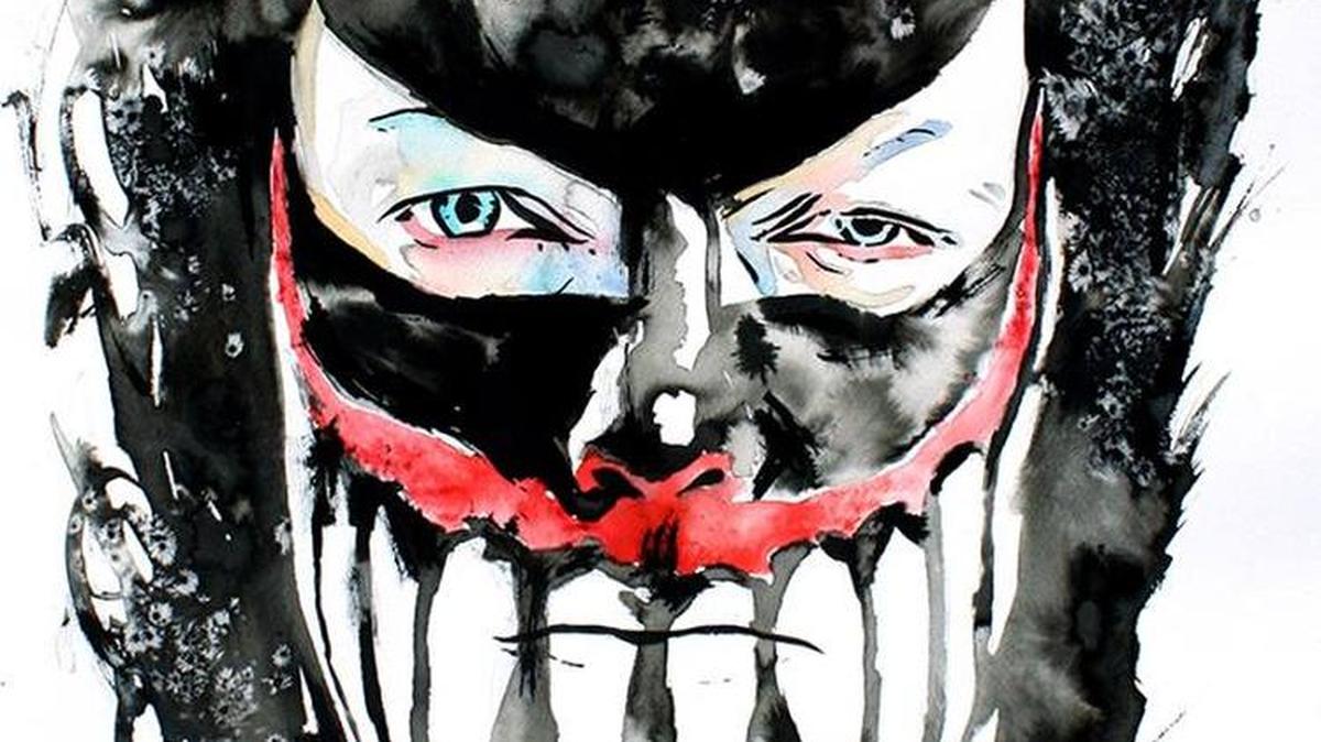 WWE NXT champ Finn Balor hits the artist’s canvas via Rob Schamberger.