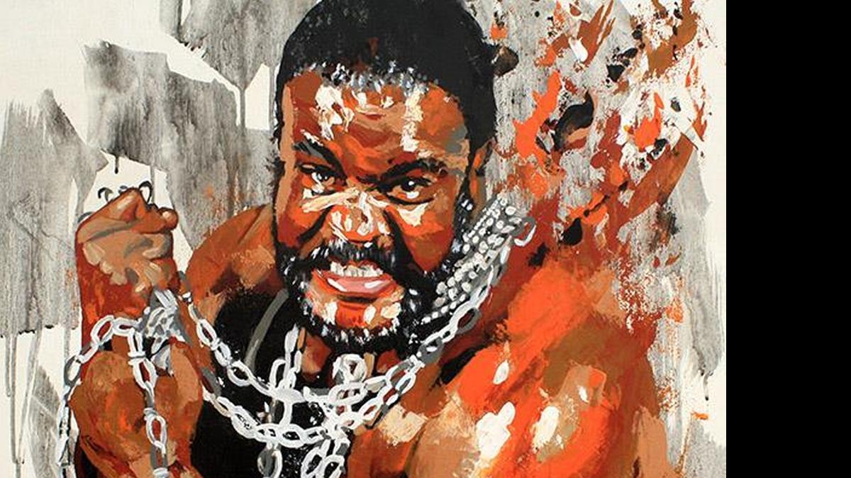 
Artist Rob Schamberger captures the late, great JYD on another canvas. 
