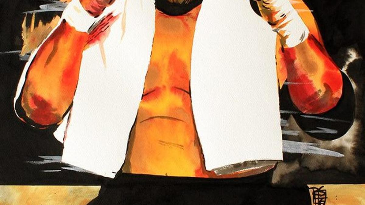Rob Schamberger’s latest painting features new NXT champ Samoa Joe.