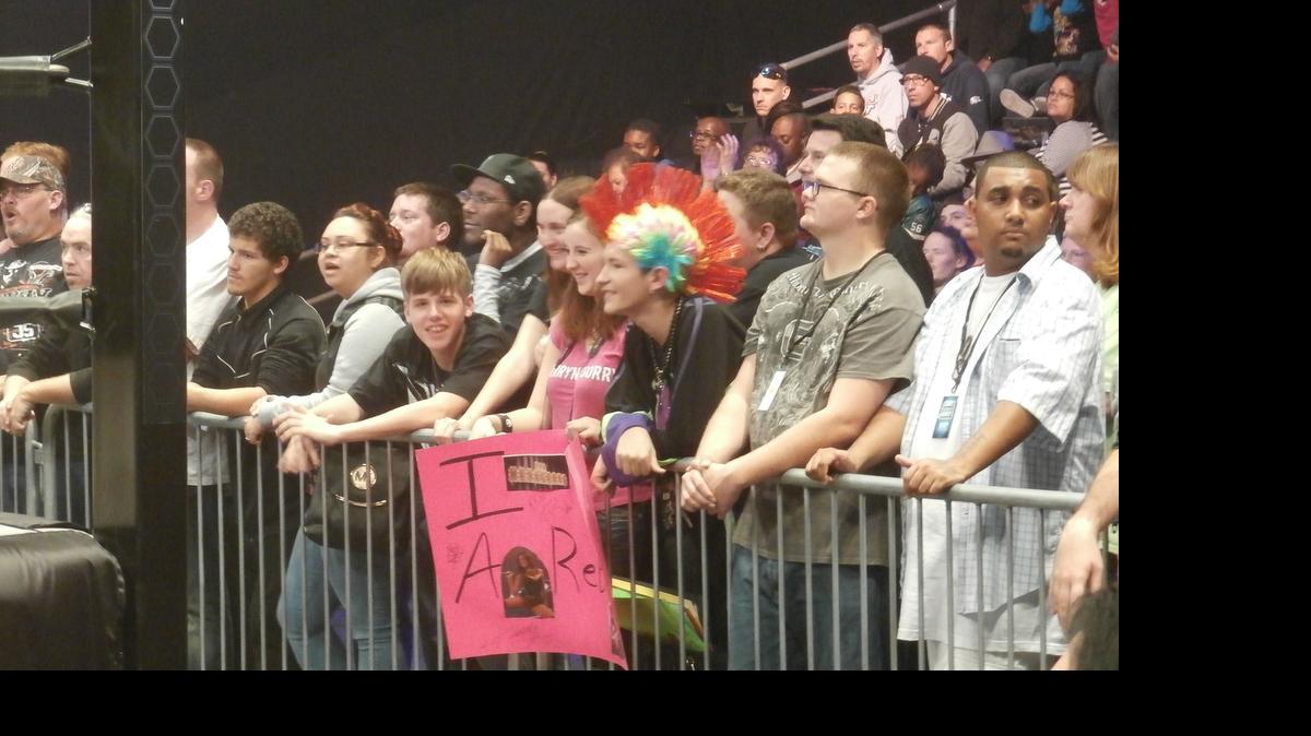 
Fans have fun during TNA Impact Wrestling, which airs 9 p.m. EST Wednesdays on Destination America. TNA is in Orlando in July for free tapings at Universal Studios.
