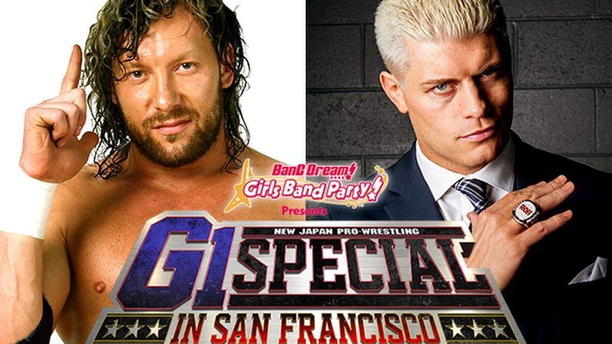 IWGP Champ Kenny Omega defends the belt against Cody Rhodes in the main event of the New Japan Pro Wrestling G1 Special at 8 p.m. ET/ 5 p.m. PT on Saturday, July 7 from the historic Cow Palace in San Francisco. The event will be broadcast live nationally on AXS TV.