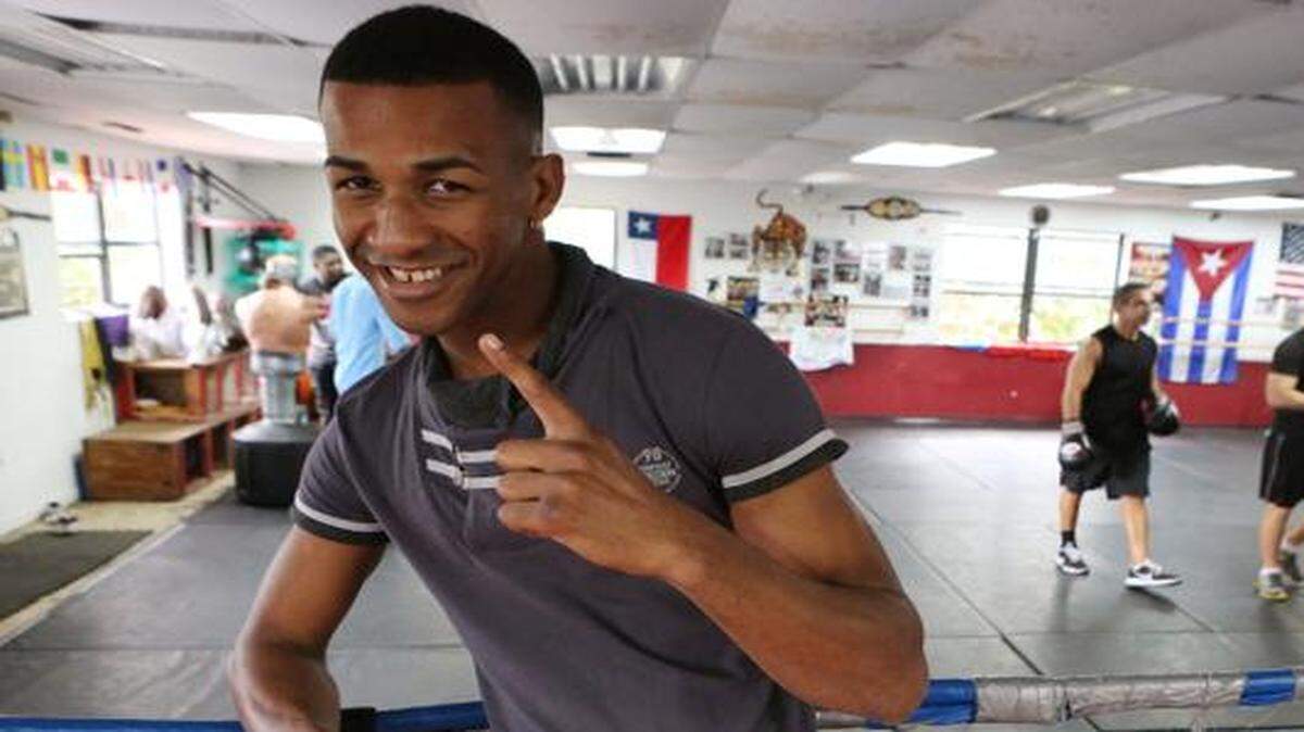 
IBF junior-lightweight champion Rances Barthelemy. 
