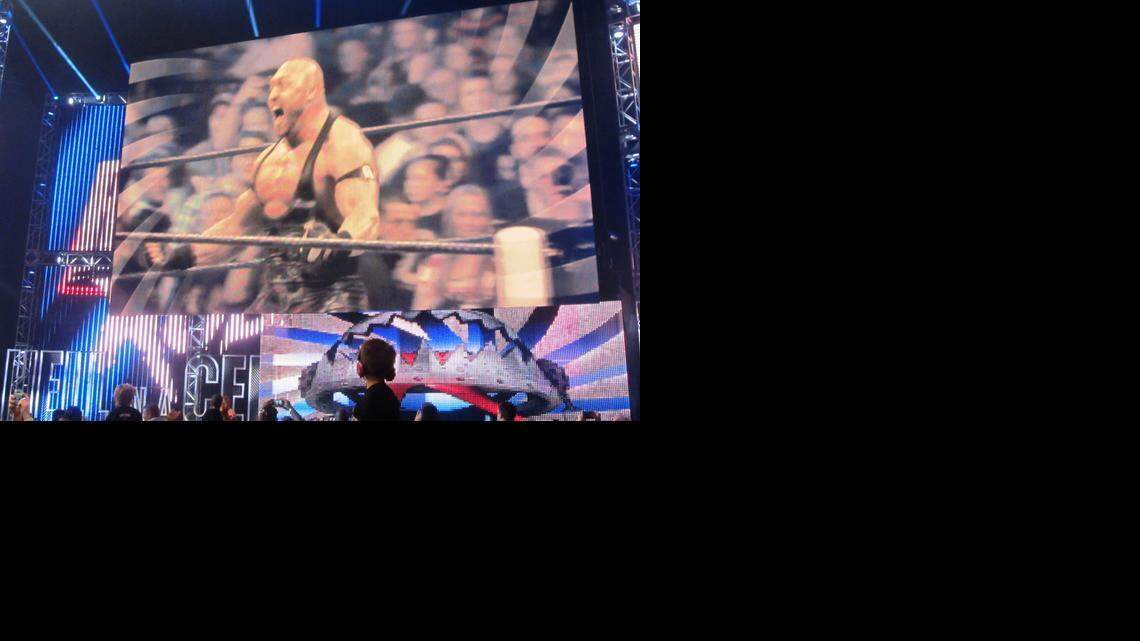
Ryback makes an entrance during the WWE Hell in a Cell pay-per-view in October 2013 at the AmericanAirlines Arena in Miami. Ryback is part of WWE’s Florida swing of the Road to WrestleMania Tour, which includes Raw on Monday, Feb. 16 at the Amway Center in Orlando and SmackDown on Tuesday, Feb. 17 at the BB&T Center in Sunrise, near Fort Lauderdale.
