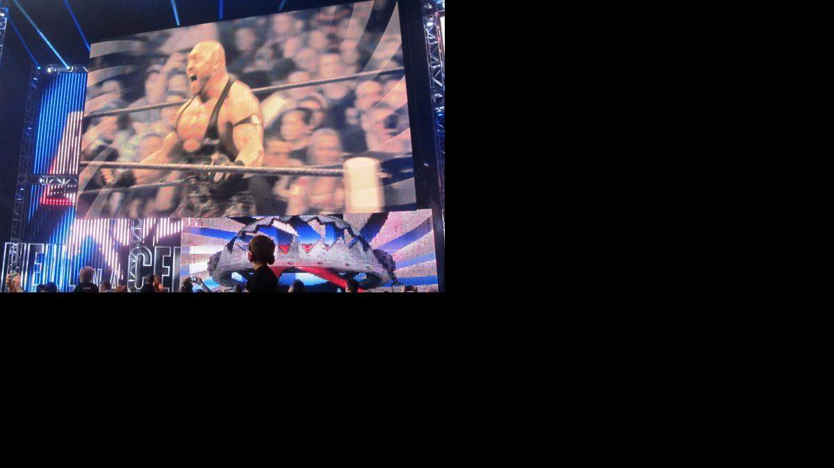 
Ryback makes an entrance during the WWE Hell in a Cell pay-per-view in October 2013 at the AmericanAirlines Arena in Miami. Ryback is part of WWE’s Florida swing of the Road to WrestleMania Tour, which includes Raw on Monday, Feb. 16 at the Amway Center in Orlando and SmackDown on Tuesday, Feb. 17 at the BB&T Center in Sunrise, near Fort Lauderdale.
