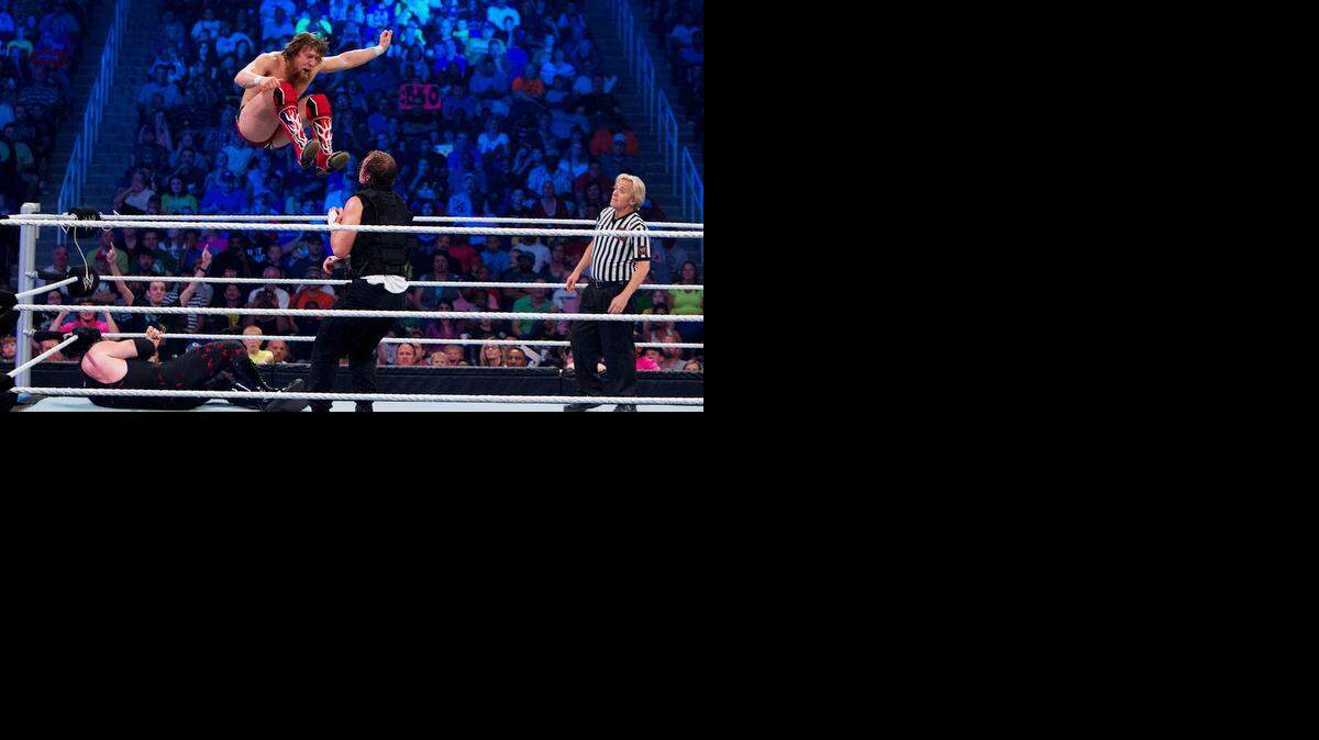 
WWE superstar Daniel Bryan is excited to return to the ring during SmackDown's return to Thursday nights on Jan. 15 on Syfy. Your referee is Charles Robinson.
