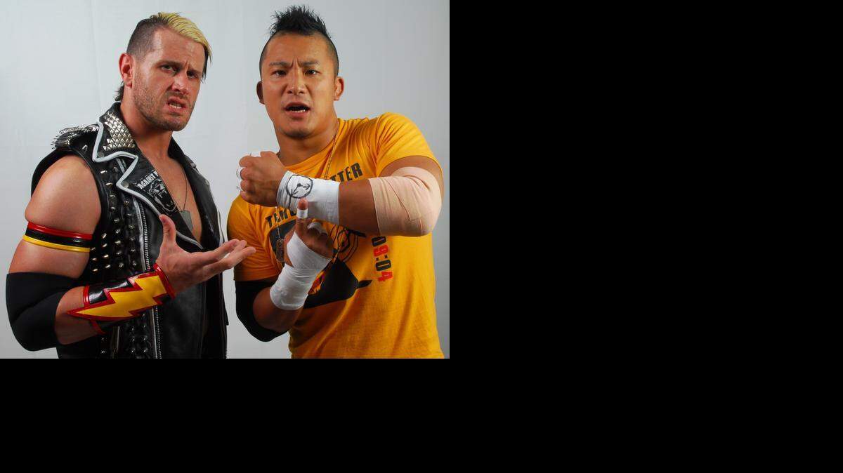 
Former TNA wrestler Alex Shelley (left) is looking forward to returning to Ring of Honor with his tag team partner KUSHIDA for ROH’s Final Battle pay-per-view on Sunday, Dec. 7.

