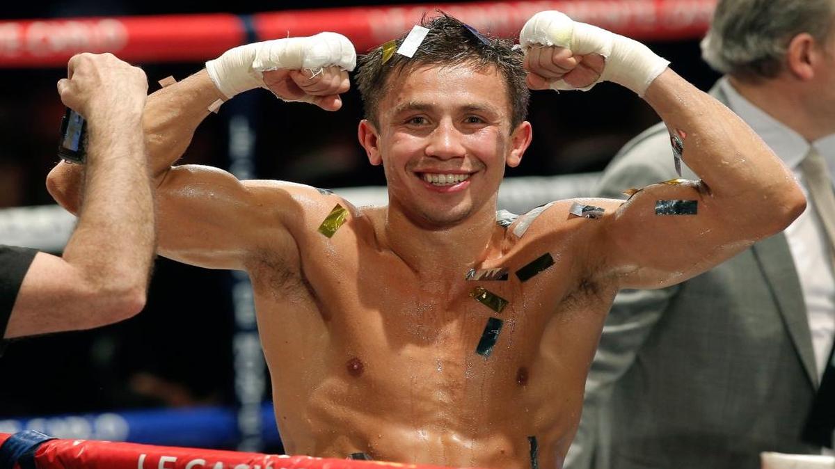 From the archives: In this March 30, 2013 file photo, Gennady Golovkin, of Kazakhstan, reacts after defeating Nobuhiro Ishida, of Japan, in their WBA middleweight title fight in Monaco.