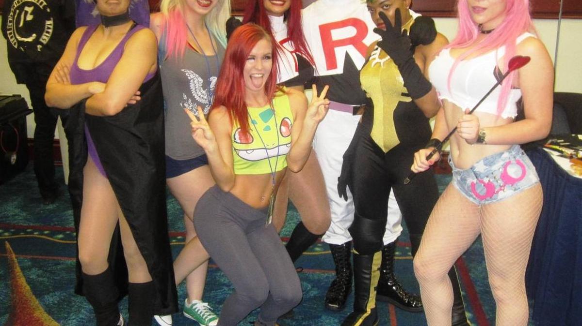 Su Yung, Angel Crush, Aria Blake, Dynamite Didi, Julian Kelevra, Aerial Monroe and Amy Rose of Fantasy Super Cosplay Wrestling. Featuring pro wrestlers in cosplay, FSCW will be in action at Animate! Florida from Oct. 6-8 at The Miami Airport Convention Center.