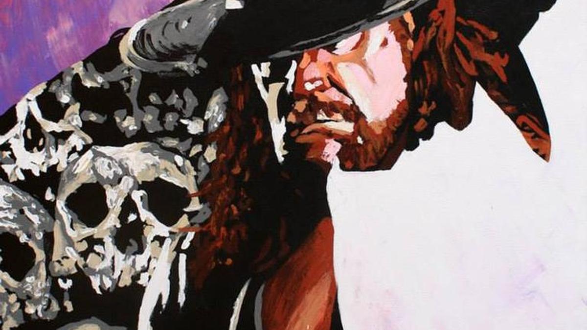 
WWE legend The Undertaker hits the artist’s canvas via Rob Schamberger.

