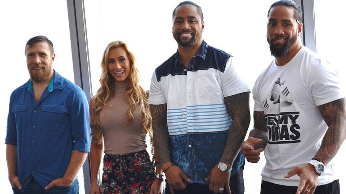 WWE’s Daniel Bryan, Carmella and Jimmy and Jey Uso check out the awe-inspiring One World Observatory on Saturday, Aug. 20, the day before SummerSlam. The event was part of WWE SummerSlam Week in New York City.