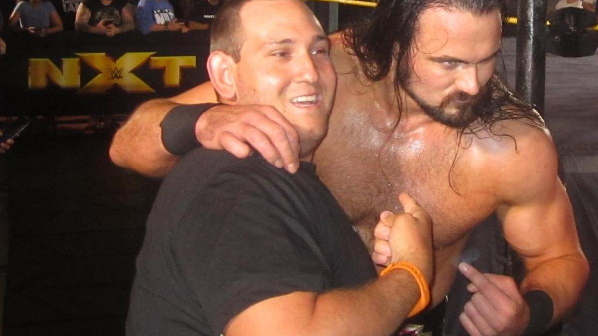 Drew McIntyre with a fan at a WWE NXT show at the Havert L. Fenn Center in Fort Pierce. NXT -- with McIntyre now its champion -- will be in Miami on Friday, Oct. 6 at The Fieldhouse at the Watsco Center at the University of Miami in Coral Gables.