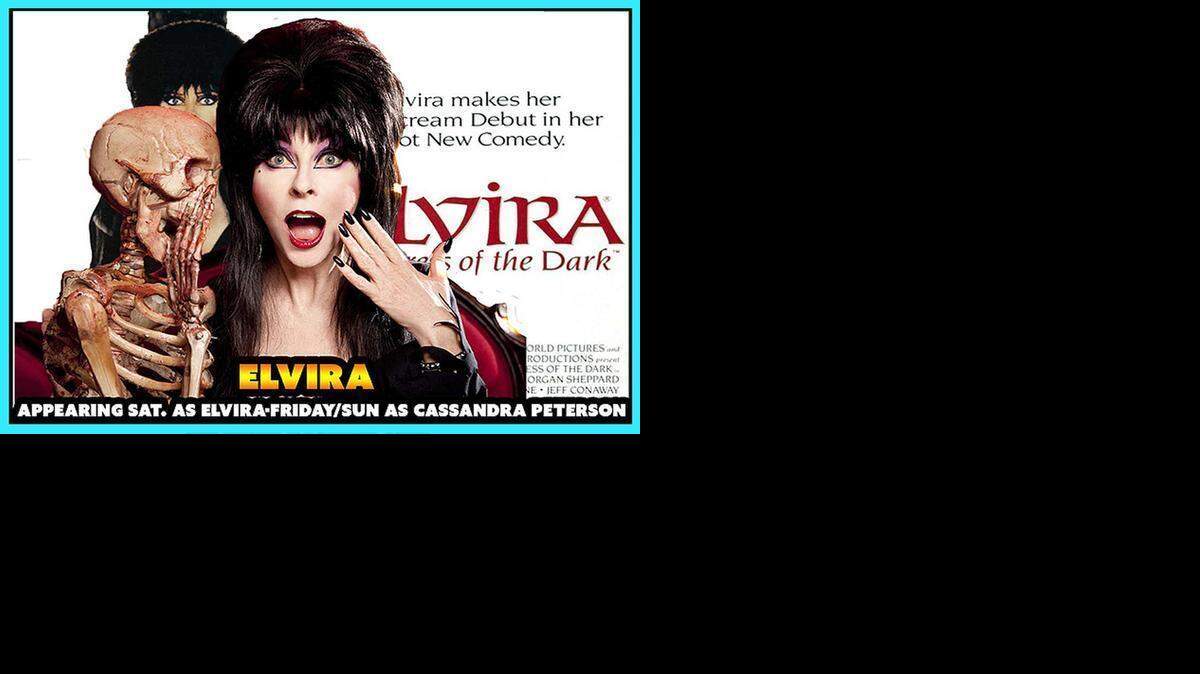 
Elvira, who appeared in WrestleMania II, will be a guest at the Shock Pop Comic Con Feb. 13-15 at the Broward County Convention Center in Fort Lauderdale. 
