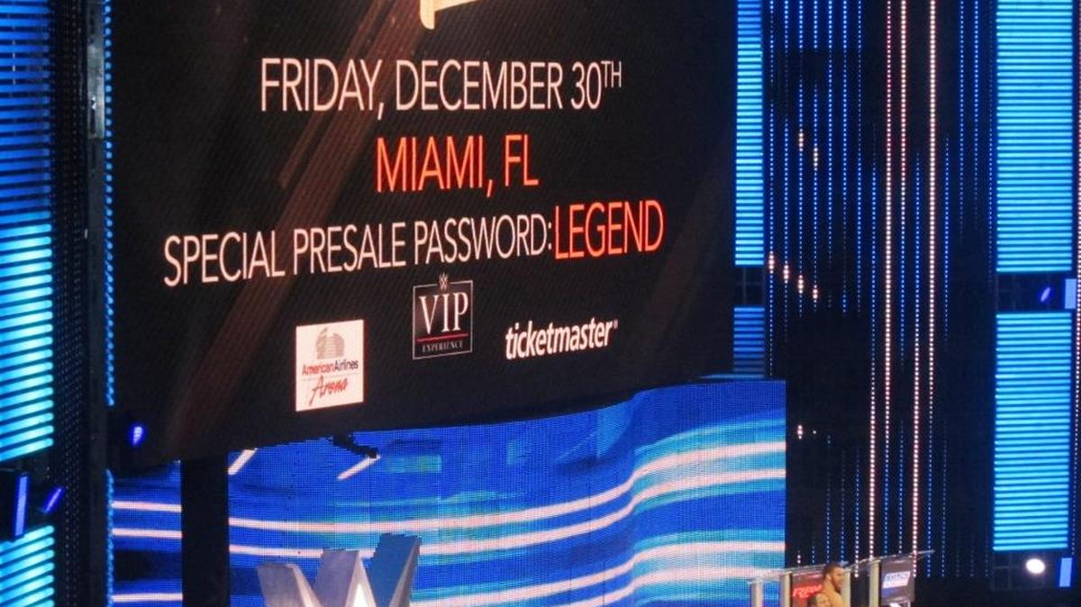 WWE returns to Miami for the holidays with a house show (no TV) on Friday, Dec. 30 at the AmericanAirlines Arena, home of the three-time NBA champion Miami Heat.