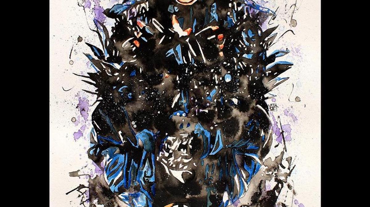 
WWE legend The Undertaker and the Icon Sting hit the artist’s canvas via Rob Schamberger.
