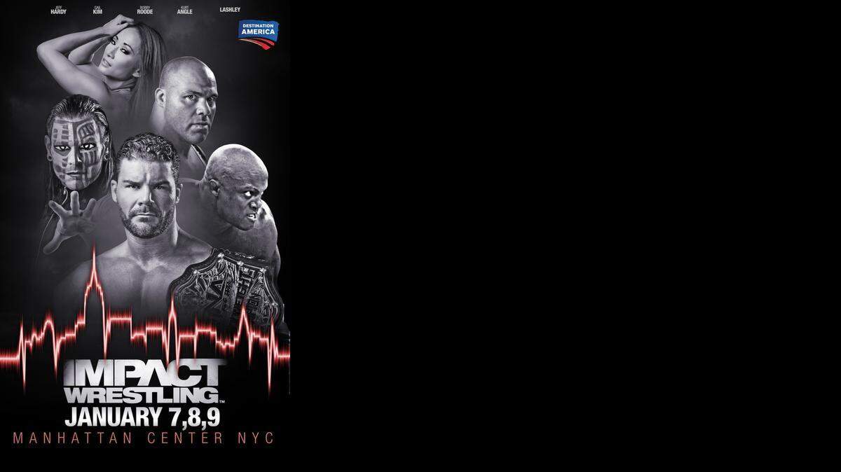 
TNA Impact Wrestling, featuring Bobby Roode, Kurt Angle, Jeff Hardy, Lashley, Gail Kim and more, is Jan. 7-9 in New York City. It will mark the company’s first TV tapings for Destination America.
