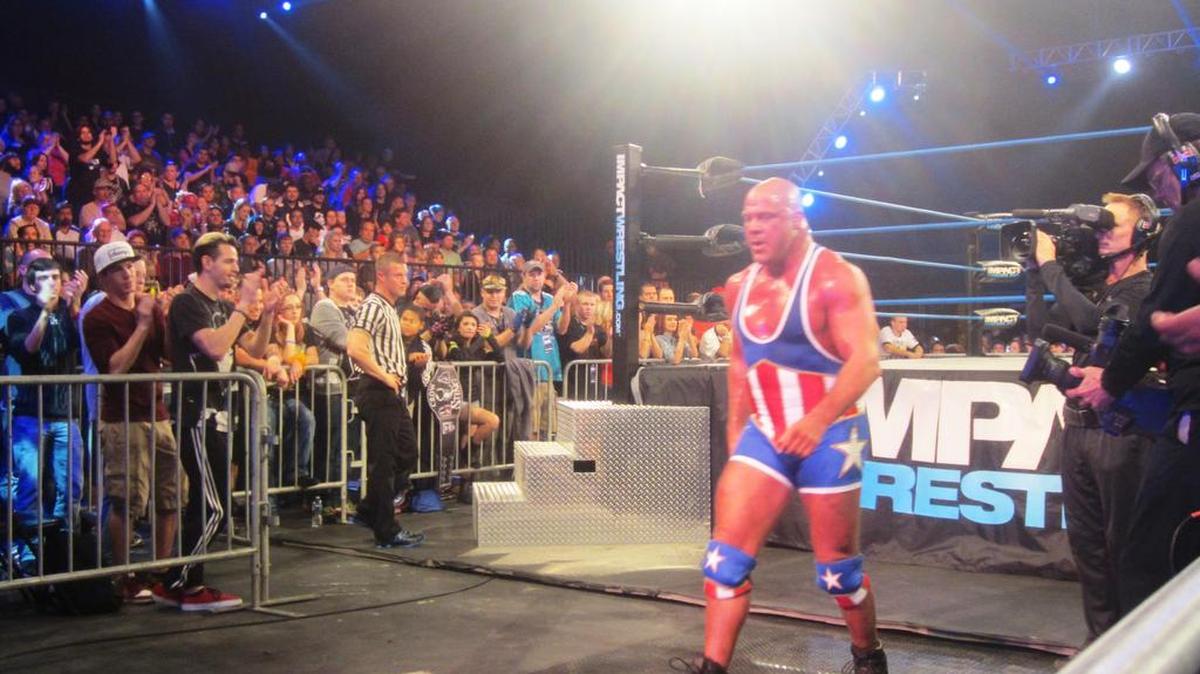 Olympic gold medalist and pro wrestling standout Kurt Angle is gearing for his final dates with TNA Impact Wrestling. Angle will be part of TNA Impact Wrestling’s Pop TV debut live at 9 p.m. ET Tuesday, Jan. 5. He will also participate in the Legends of Wrestling on Saturday, Jan. 23 at the Miccosukee Indian Resort and Casino in Miami.
