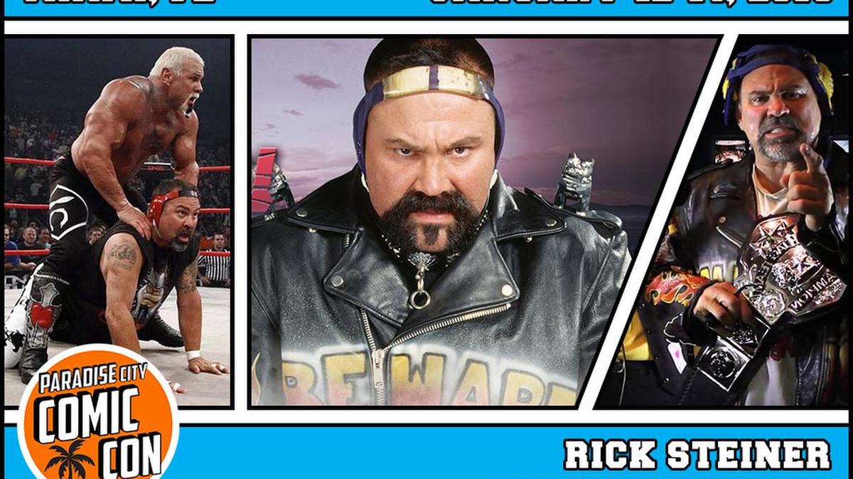 Rick Steiner will be a special guest at Paradise City Comic Con from Jan 12-14 at the Miami Airport Convention Center. He will be joined by brother, Scott, in a Steiner Brothers reunion.