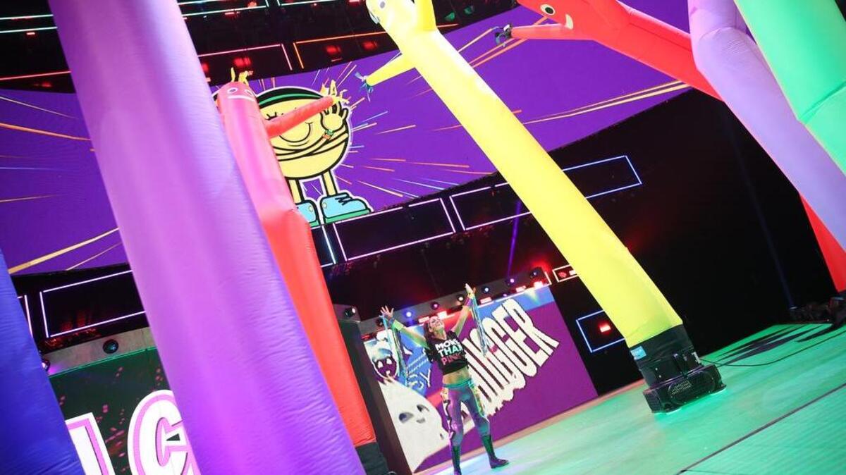 WWE Superstar Bayley makes quite the entrance on Raw, which is 8 p.m. ET Mondays on the USA Network.