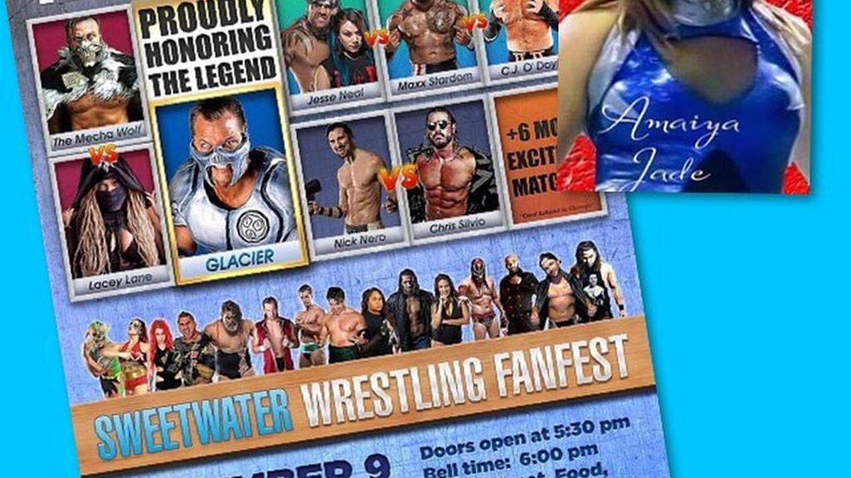 Former WCW star Glacier will be part of the Sweetwater Wrestling FanFest on Saturday, Dec. 9 at Jose Mas Canosa Park in Miami. The event is free and open to the public.