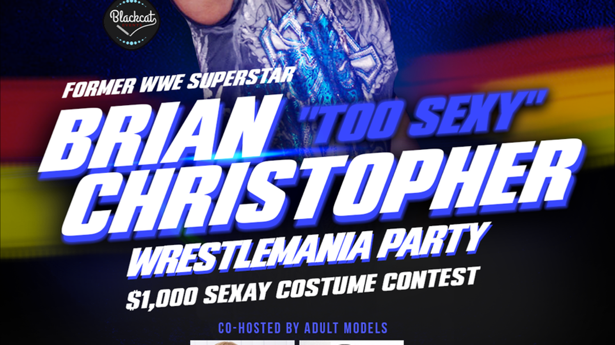 Former WWE Tag Team Champ Grandmaster Sexay, aka Brian Christopher, brings his Too Sexy Party to the Empire Lounge in Winter Park, near Orlando, Thursday-Saturday, March 30-April 1 from 10 p.m. to close each night.