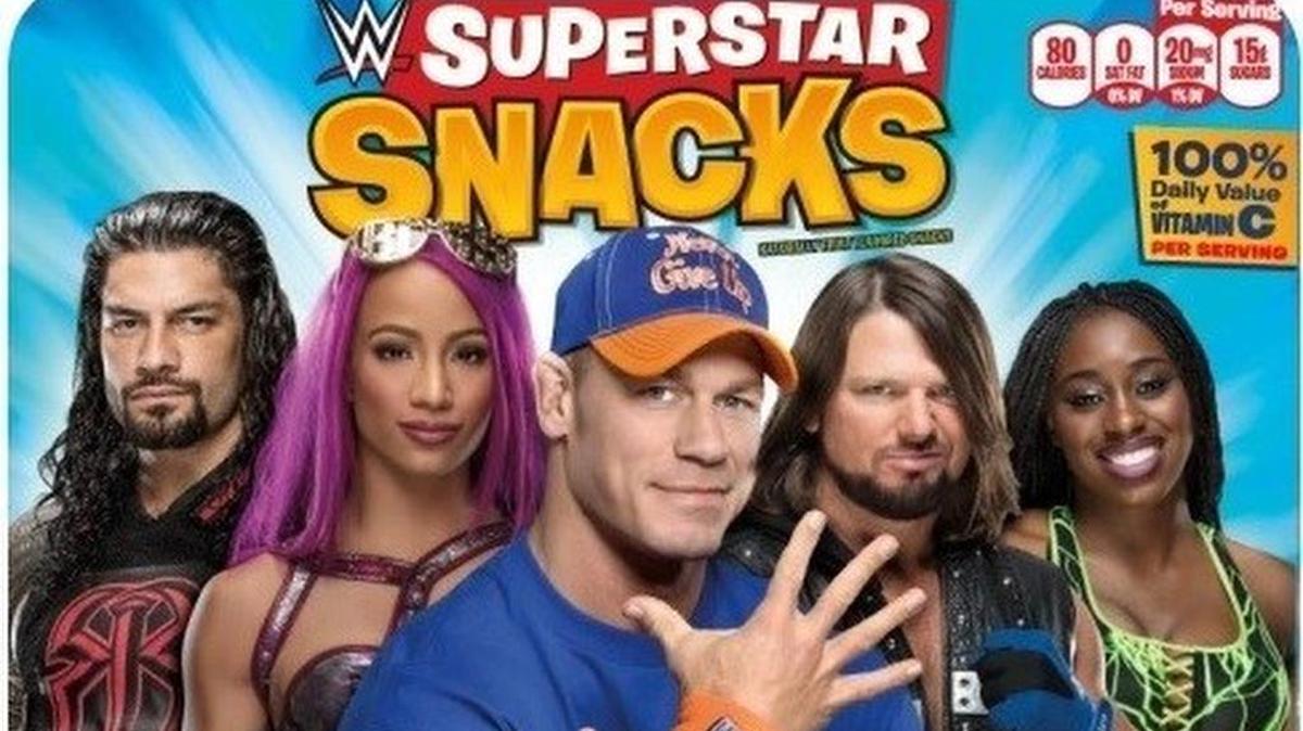 PLB Sports has partnered with WWE to create and launch fruit snacks featuring WWE Superstars called WWE Superstar Snacks.