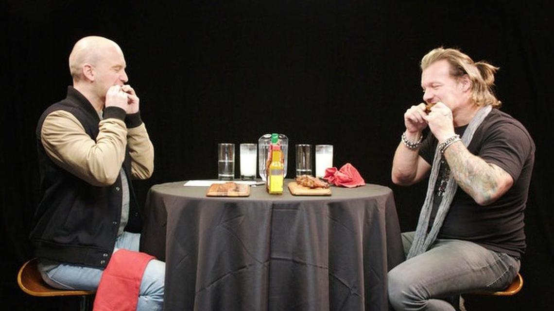 While sampling hot wings, WWE Superstar and Fozzy frontman Chris Jericho was interviewed by Sean Evans on ‘Hot Ones,’ which airs Thursdays at 11 a.m. ET on First We Feast’s YouTube channel.