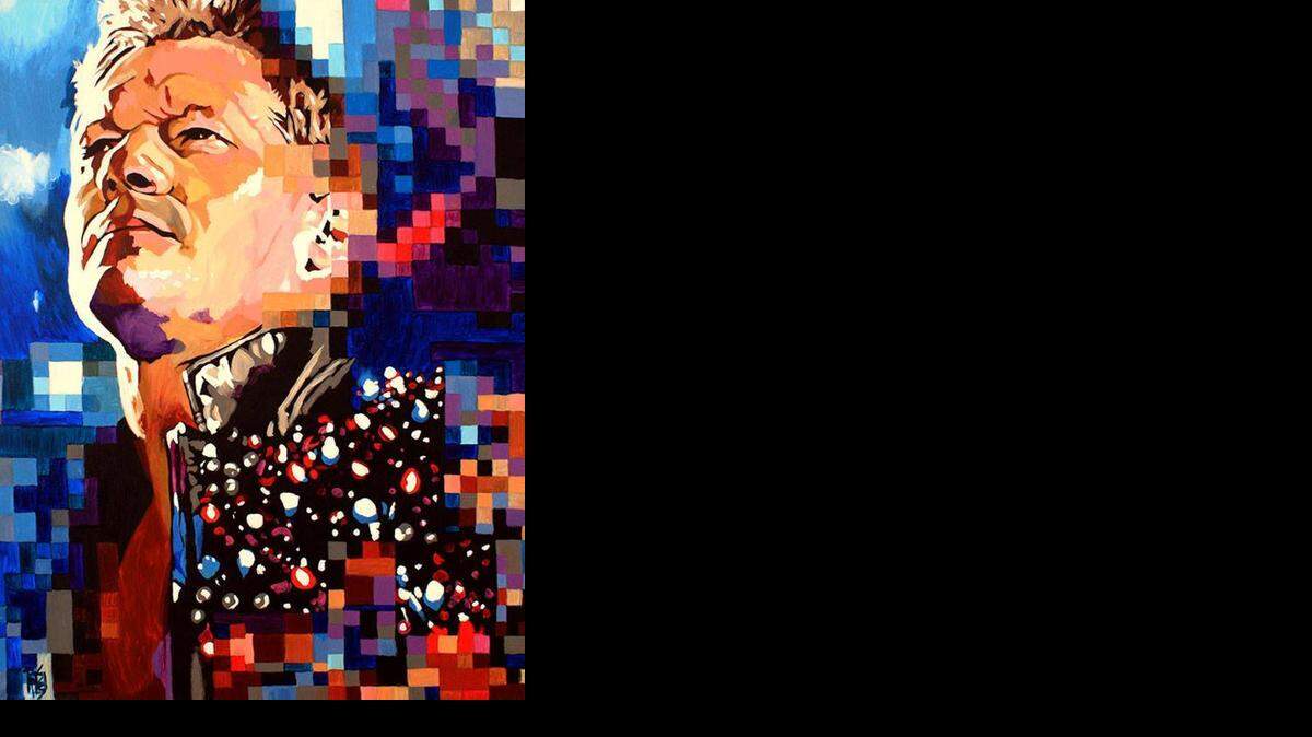 
Artist Rob Schamberger captures WWE superstar Chris Jericho on another canvas.
