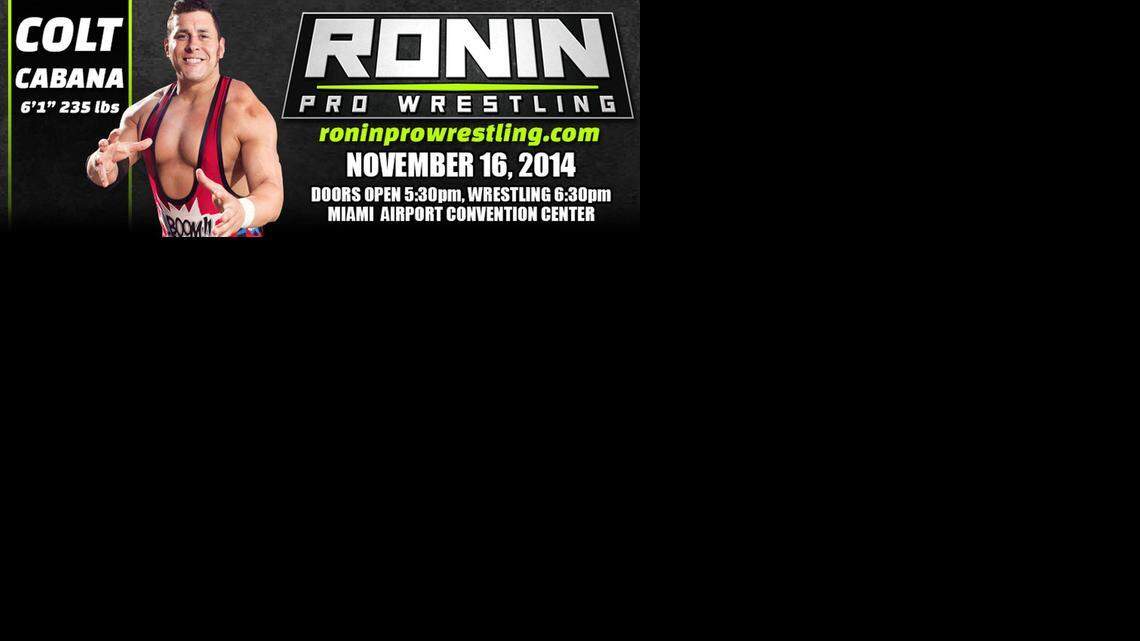 
Indie wrestling sensation Colt Cabana will make his RONIN Pro Wrestling debut on Sunday, Nov. 16 in Miami.
