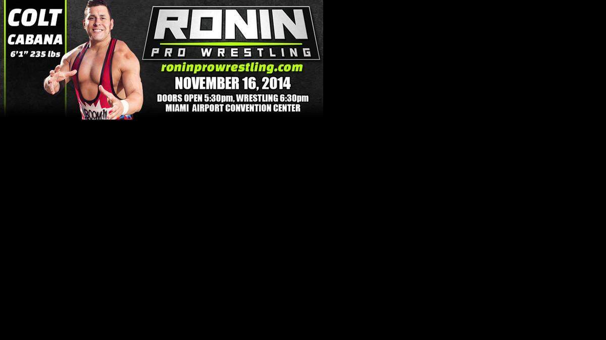 
Indie wrestling sensation Colt Cabana will make his RONIN Pro Wrestling debut on Sunday, Nov. 16 in Miami.
