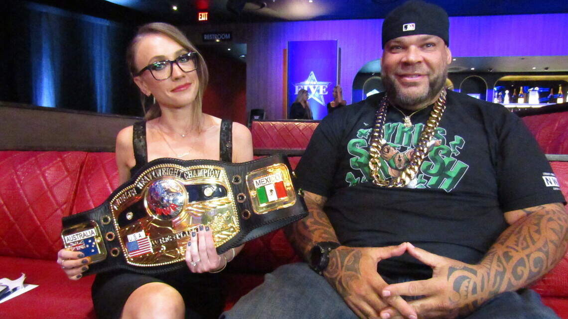 NWA champ Tyrus and Kat Timpf of top late night talk show ‘Gutfeld!’ interviewed in South Florida