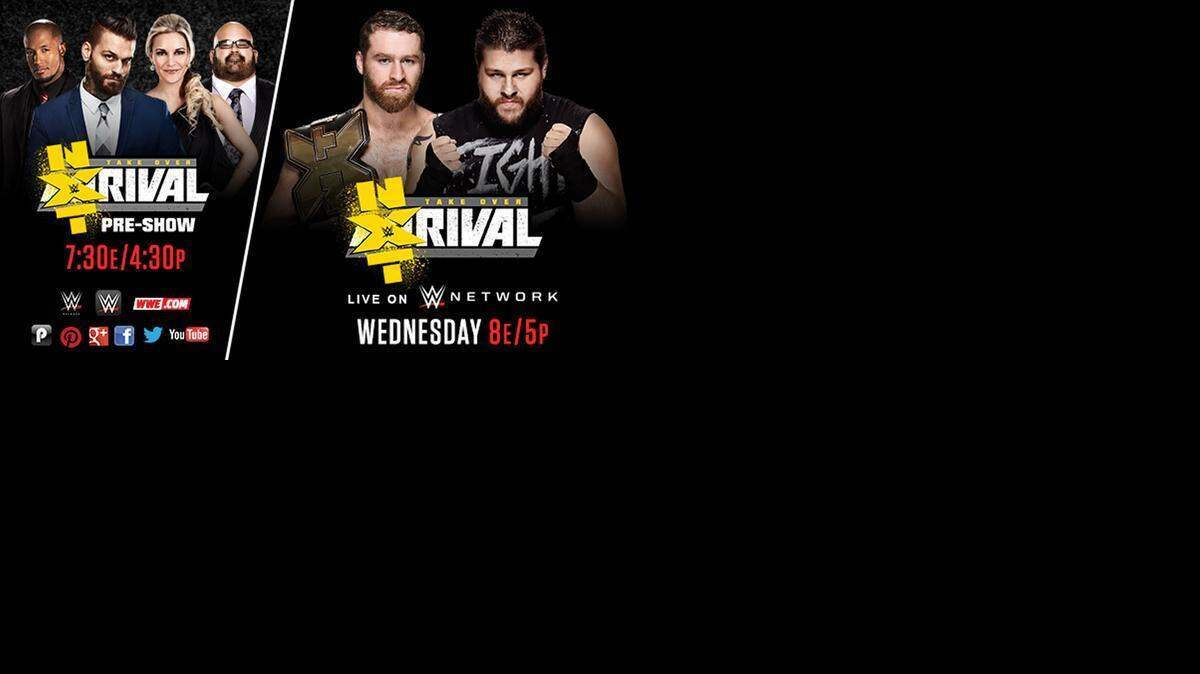 
WWE NXT TakeOver: Rival live is 8 p.m. EST Wednesday, Feb. 11 on WWE Network from Full Sail Live at Full Sail University in Winter Park, near Orlando. There is also a pre-show at 7:30 p.m. EST on WWE Network.
